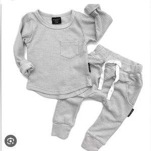 Little Bipsy Frost grey thermal jogger set